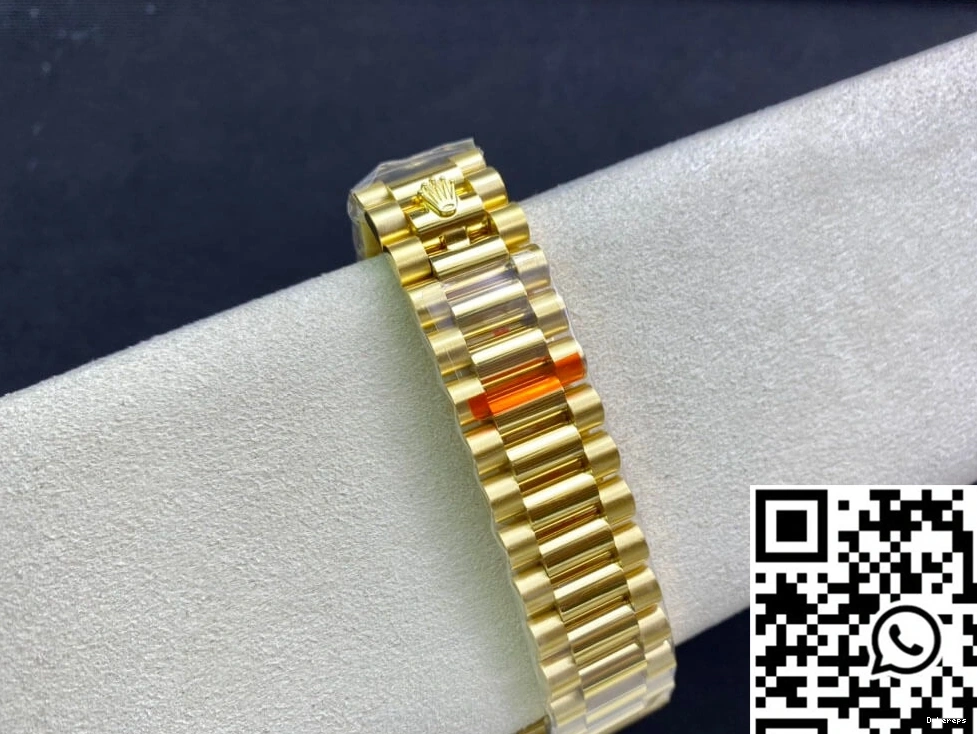 Gold EW Day-Date M128238-0069 Factory Green Gradual Yellow Dial Rolex 0223